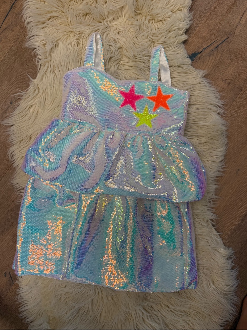 Iridescent Sequin Star Dress - Multicolor